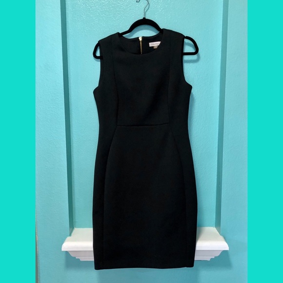 Calvin Klein Scuba Sheath Dress in Black EUC - Picture 2 of 5